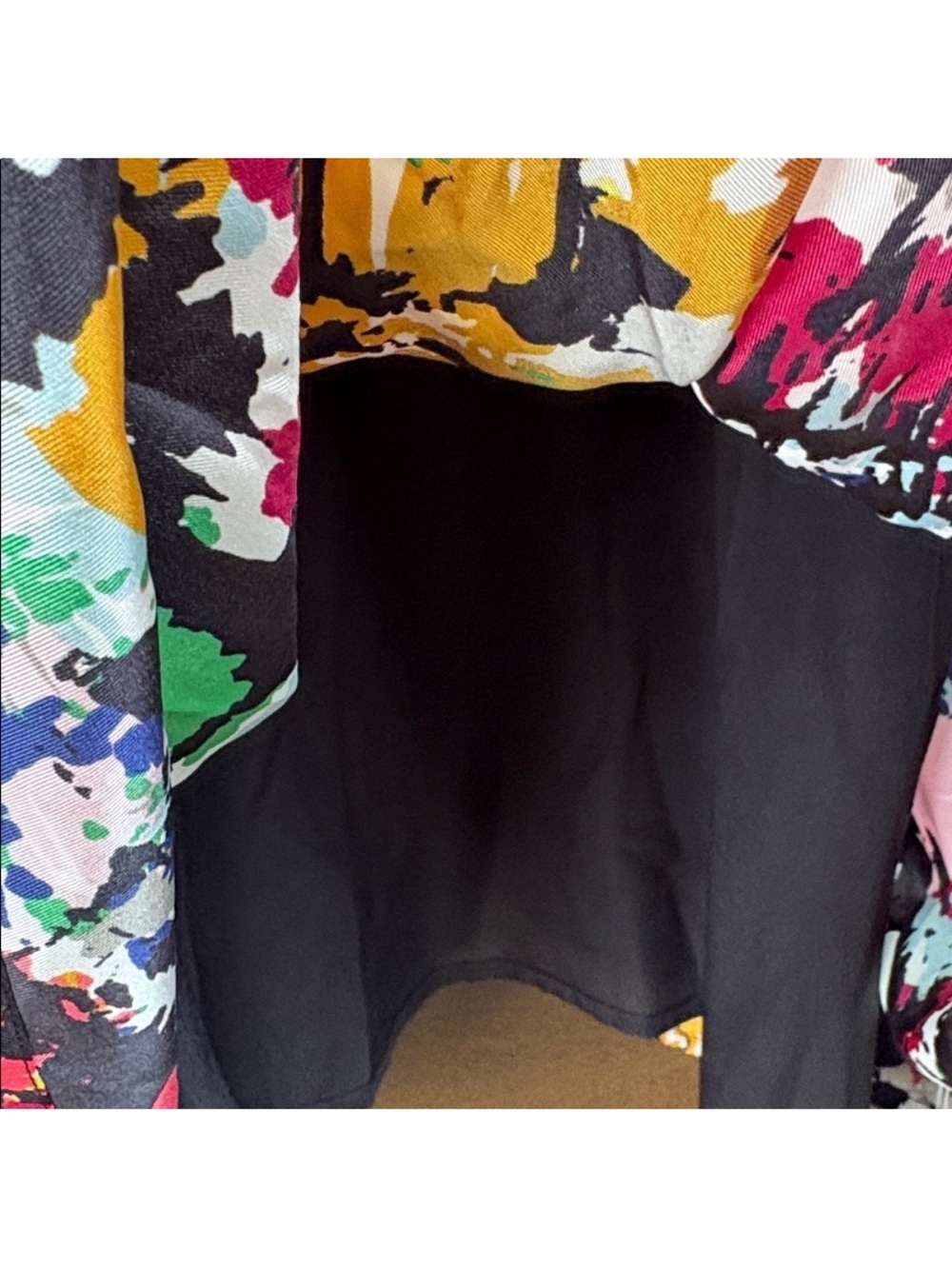J.Crew 100% Silk Brushstroke Abstract Floral Fit & Flare Dress Size 2 Lined - Picture 9 of 13